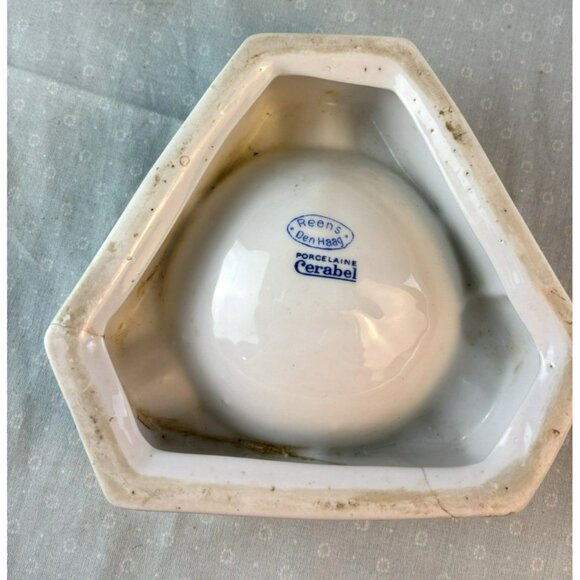 Vtg Levert & Co. De Wildeman Amsterdam Ceramic Ashtray 1690 Dutch Bar Ad *Crack* - Picture 7 of 8